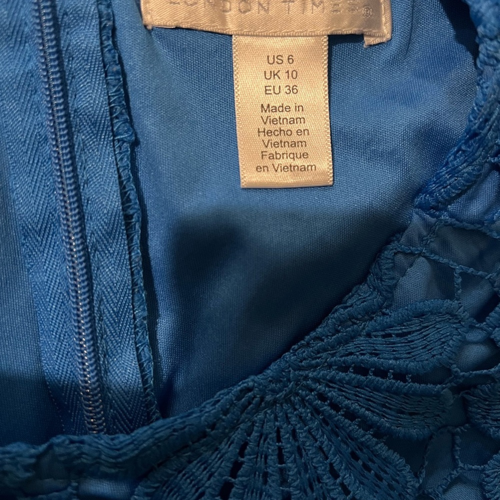 London Times Royal Blue Midi Dress - Picture 7 of 8